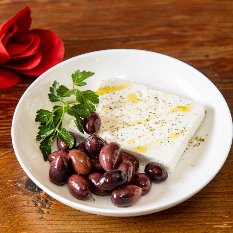 Feta cheese and olives